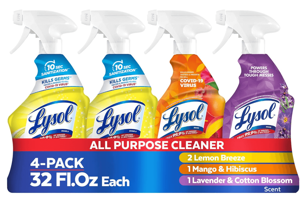 Lysol Multi Surface Spray 4 Pack