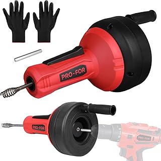 Drain Auger, 16.4FT Plumbing Snake Drain Clog Remover
