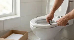 how to change toilet seat