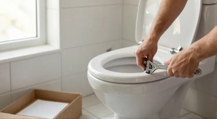 how to change toilet seat