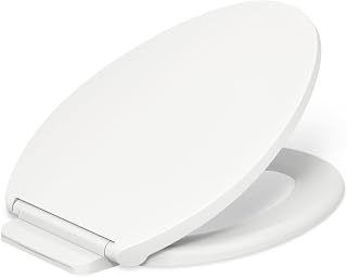 KOHLER K-27331-0 Glissade ReadyLatch Quiet Close Elongated Toilet Seat