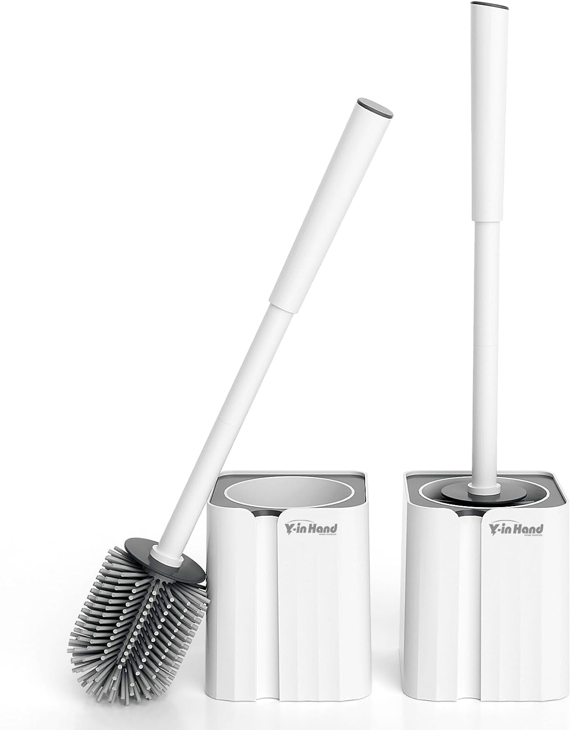 Y-in Hand 2 Pack Silicone Toilet Brush