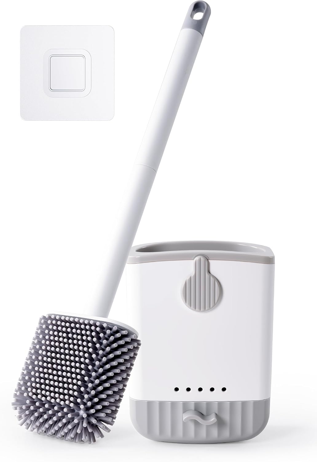 HONOVA Silicone Toilet Bowl Brush with Ventilated Holder