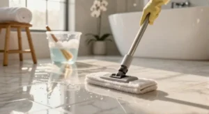 best way to clean bathroom floor