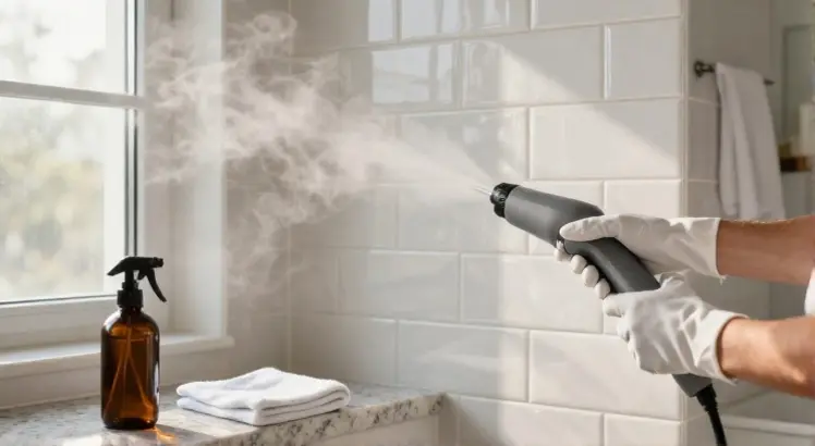 how to clean bathroom tiles easily