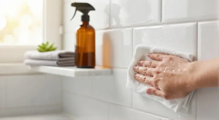 how to clean bathroom wall tiles