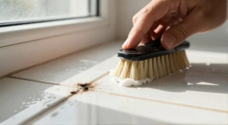 how to clean grout in bathroom