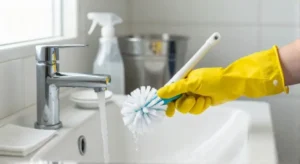 how to wash toilet brush