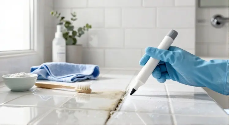 how to whiten grout in bathroom